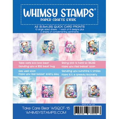 Whimsy Stamps Quick Card Fronts - Take Care Bear
